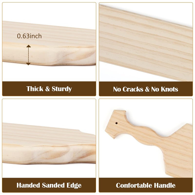 BATTIFE 18Inch Sorority and Fraternity Paddles 2Pack, Unfinished Pine Wood Paddle for Greek, Frat Solid Wooden Paddle - Image 2